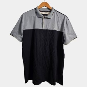 NWT MARC ASHER Polo Shirt Men's XL Navy Blue Mercerized Golf Modern Classics $69